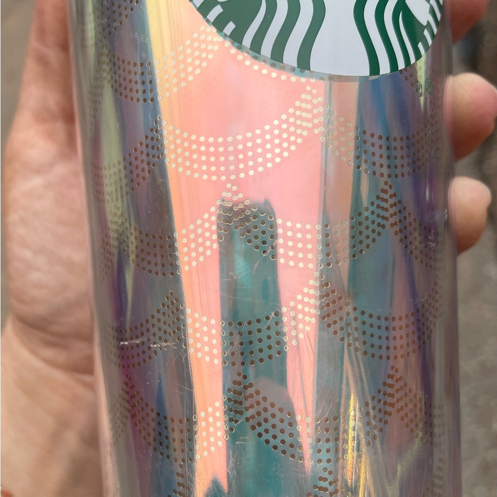 Starbucks Mermaid Tumbler 24 fl oz Iridescent Siren Scales Venti Cold Cup - Picture 4 of 5